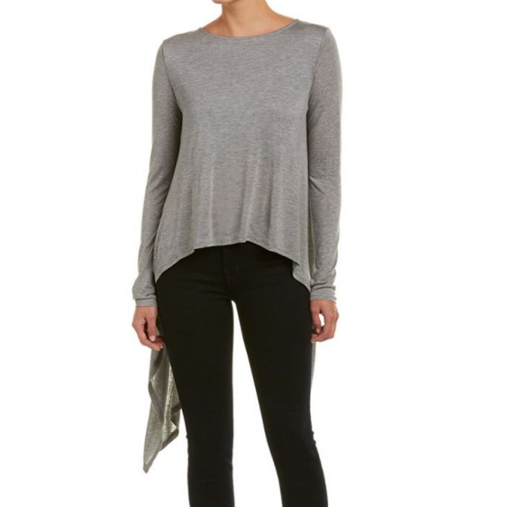 BCBG gray long sleeve shirt